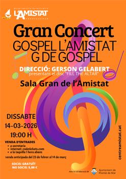 Gran Concert GOSPEL L'AMISTAT G DE GOSPEL