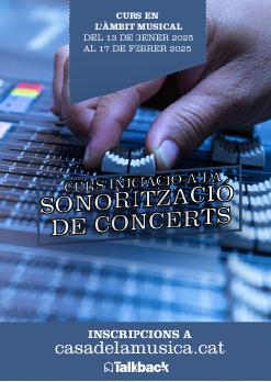 Curs d'iniciació a la sonorització de concerts 2025