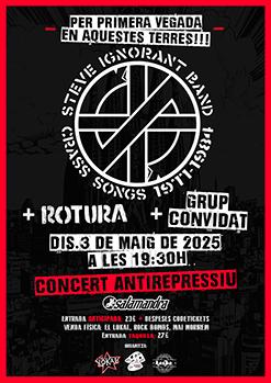 STEVE IGNORANT BAND + ROTURA + GRUP CONVIDAT