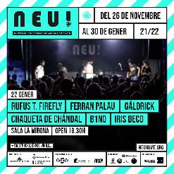 NEU! Rufus T. Firefly + Ferran Palau + Gáldrick + Chaqueta de Chándal + b1n0 + Iris Deco