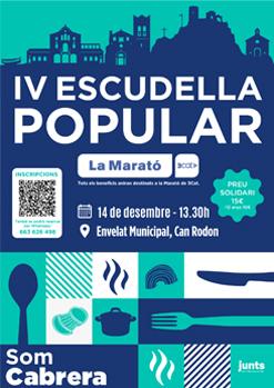 Escudella solidària per la MARATÓ de TV3