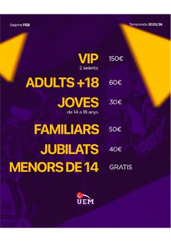 ABONAMENT TEMPORADA 2025-2026