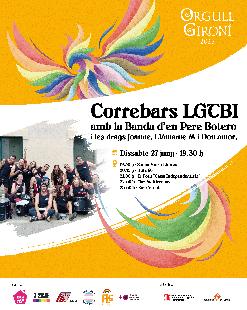 DISSABTE 27 JUNY 2026 · CORREBARS LGTBI amb la BANDA D’EN PERE BOTERO +Drags Joanne · Llámame M i Don Amor
