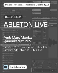 CURS D’INICIACIÓ A ABLETON LIVE!