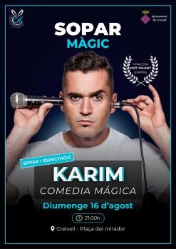 SOPAR MÀGIC amb KARIM “COMEDIA MÁGICA”